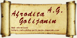Afrodita Golijanin vizit kartica
